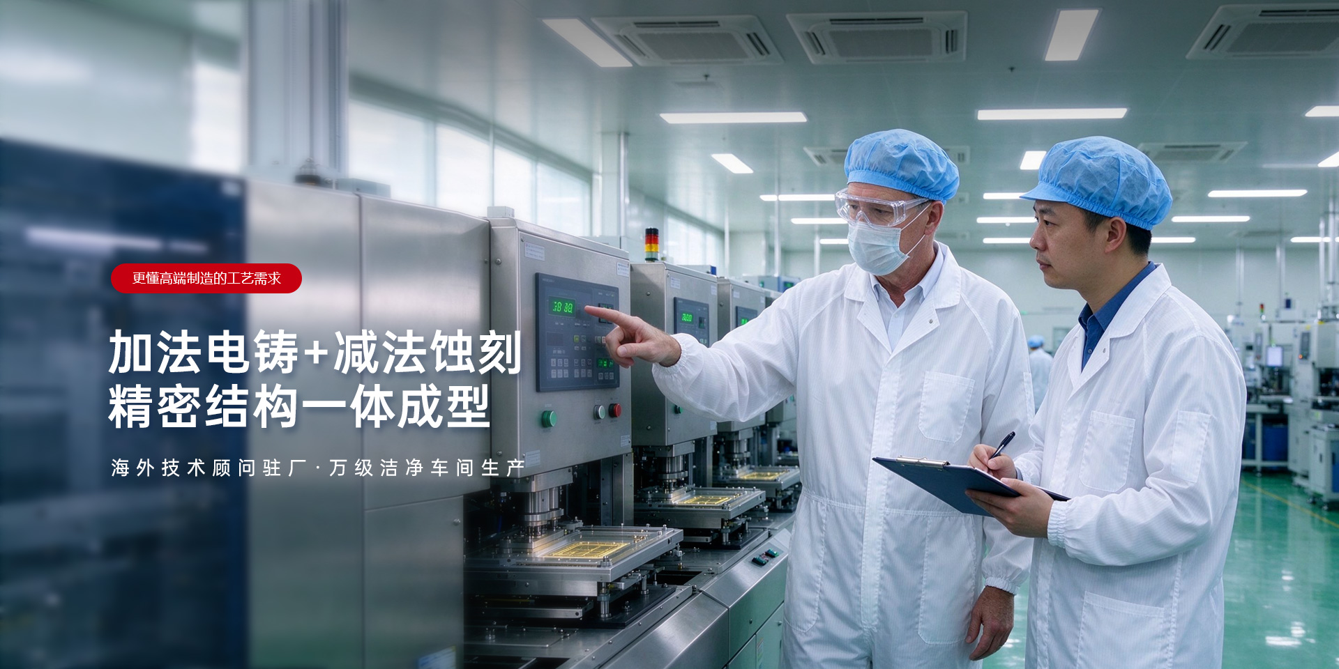 更懂高端制造的工艺需求 加法电铸+减法蚀刻  精密结构一体成型